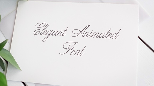 Elegant Animated Font  51048789
