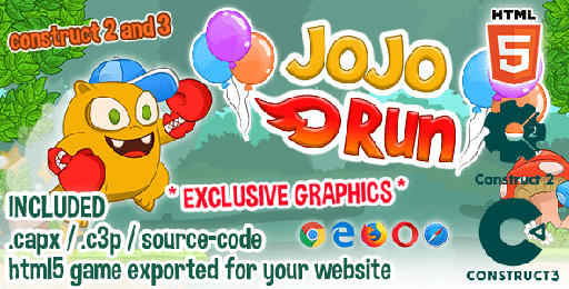 JoJo Run HTML5 Game  Construct 2 &amp; 3 Source-code