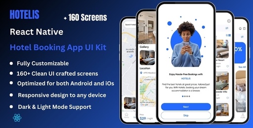 Hotelis Pro  Hotel Booking React Native CLI Ui Kit