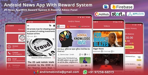 Andro News  Android News App With Reward System