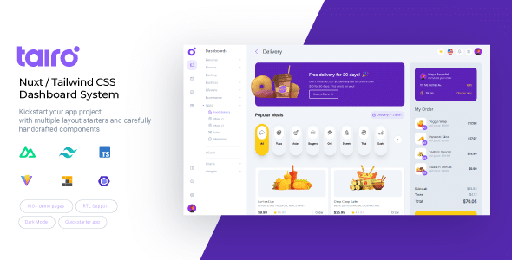 Tairo  Multipurpose Nuxt Tailwind CSS Dashboard System
