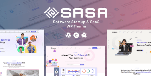 SaSa  SaaS &amp; Tech Startup Elementor WordPress Theme