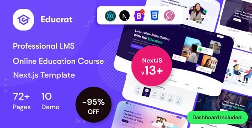 Educrat  Online Courses &amp; Education React NextJs Template