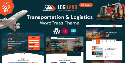 LogiLand  Transportation &amp; Logistics WordPress Theme + RTL