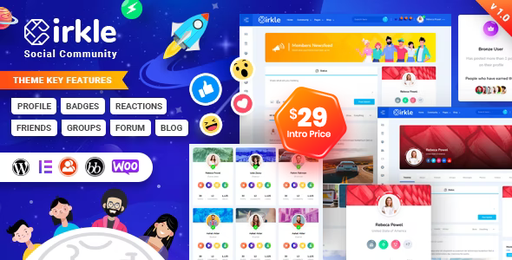 Cirkle  Social Networking WordPress Theme