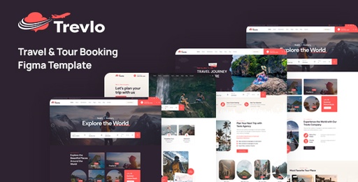Trevlo  Travel &amp; Tour Figma Template