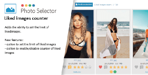 Liked images counter plugin for Photo Selector