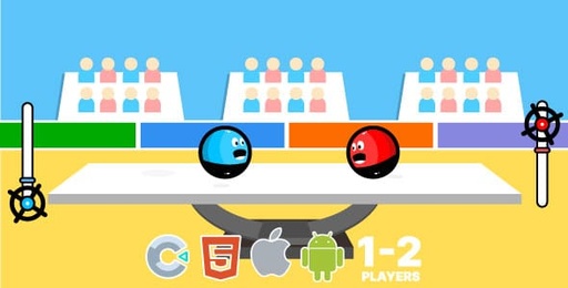 Roll Ball. 2 Player Mode. Construct 3 (c3p)