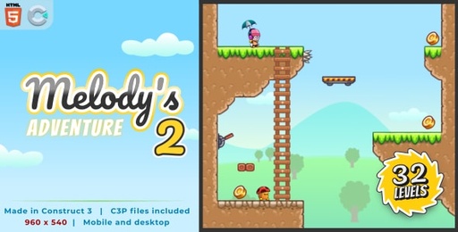 Melodys Adventure 2  HTML5 Platform game
