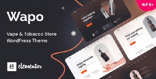 Wapo  Vape &amp; Tobacco WordPress Theme