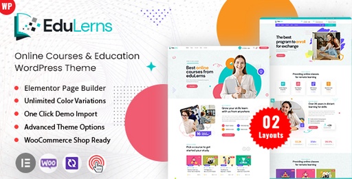 Edulerns  Education Courses WordPress Theme