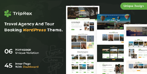 TripRex  Travel Agency and Tour Booking WordPress Theme