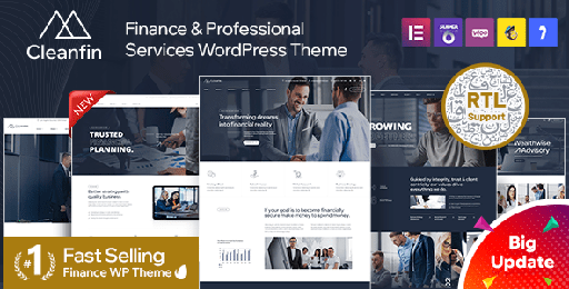 Cleanfin  Finance Consulting WordPress Theme