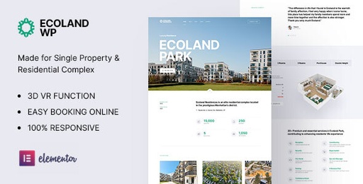Ecoland  Single Property WordPress Theme