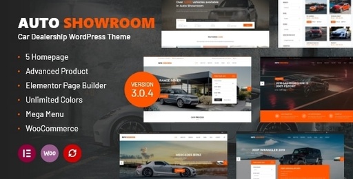 Auto Showroom  Car Dealership WordPress Theme