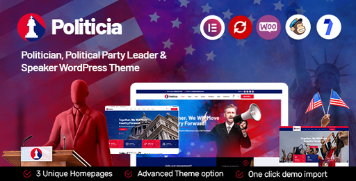 Politicia  Politician &amp; Speaker WordPress Theme