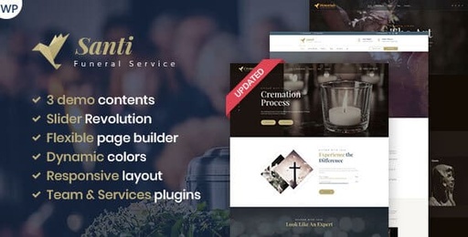 Santi  Funeral Home WordPress Theme
