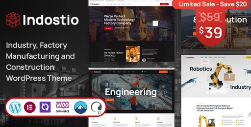 Indostio  Factory and Manufacturing WordPress Theme