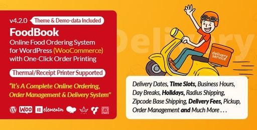 FoodBook | Online Food Ordering &amp; Delivery System for WordPress with One-Click Order Printing