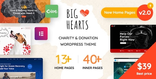 BigHearts  Charity &amp; Donation WordPress Theme