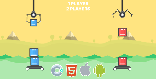 Box Tower. 2 Player Mode. Construct 3 (c3p)