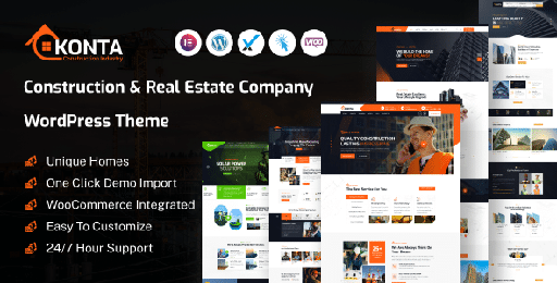 Konta  Construction and Real Estate Company WordPress Theme