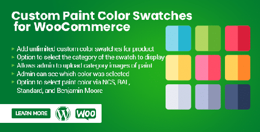 Custom Paint Color Swatches for WooCommerce