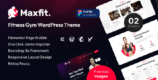 Maxfit  Fitness Gym WordPress Theme
