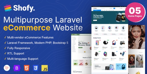 Shofy  eCommerce &amp; Multivendor Marketplace Laravel Platform