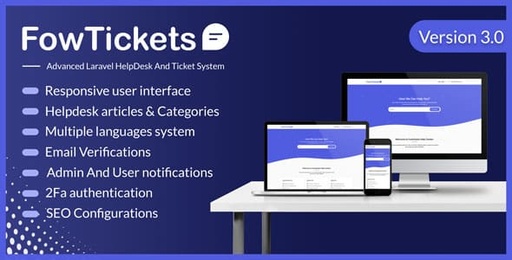 Fowtickets  Advanced Laravel HelpDesk And Ticket System