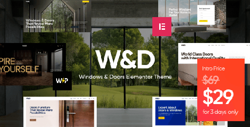 W&amp;D  Windows &amp; Doors Company WordPress Theme