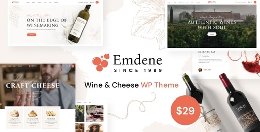 Emdene  Wine &amp; Cheese WordPress Theme