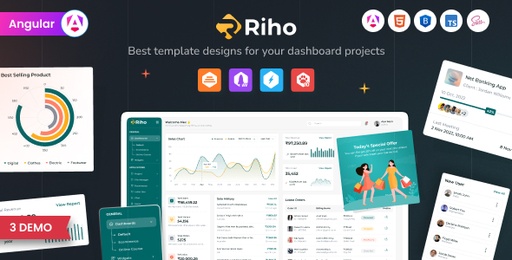 Riho  Angular 17 Admin Dashboard Template