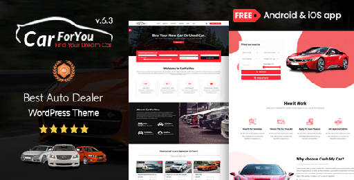 Auto CarForYou  Responsive Car Dealer WordPress Theme