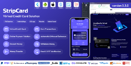 StripCard  Virtual Credit Card Full Solution