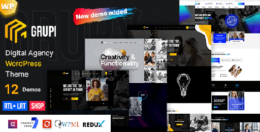 Grupi  Digital Agency WordPress + RTL