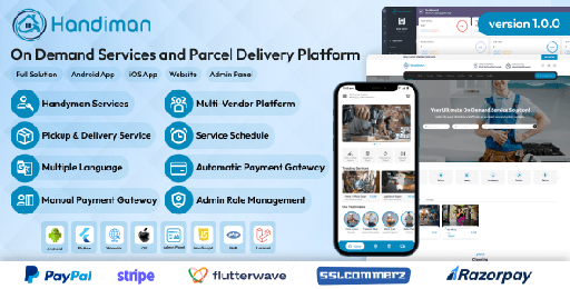 Handiman  On Demand Services and Parcel Delivery Platform