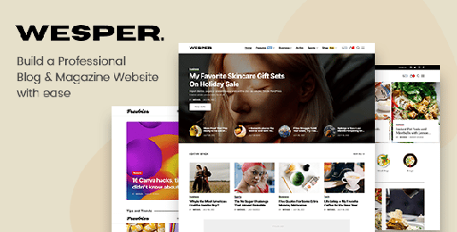 Wesper  WordPress Theme for Blogs &amp; Magazines