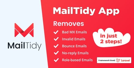 MailTidy  Email List Cleaner SAAS Application