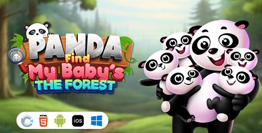 Panda Rescue My Baby  The Forest [ Construct 3 , HTML5 ]