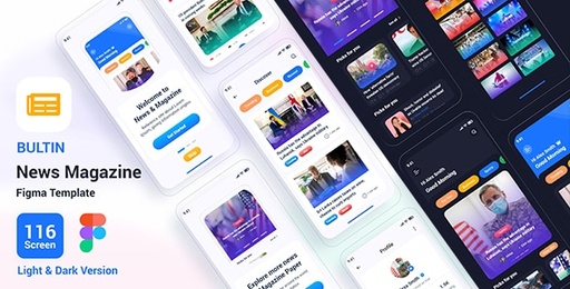 Bultin  News Magazine Figma Template