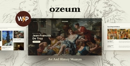 Ozeum | Modern Art Gallery and Creative Online Museum WordPress Theme +RTL
