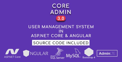 Core Admin  User Management System in ASP.NET CORE &amp; Angular