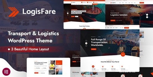 LogisFare  Transport &amp; Logistics WordPress Theme