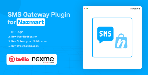 SMS Gateway Plugin  Nazmart Multi-Tenancy eCommerce Platform (SAAS)