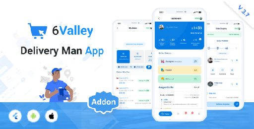 6Valley e-commerce  Delivery Man flutter app