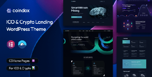Coindox  ICO &amp; Crypto Landing WordPress Theme