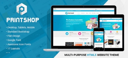 Printshop  Responsive HTML Printing Template