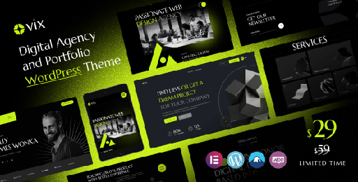 Ovix  Digital Agency &amp; Creative Portfolio WordPress Theme