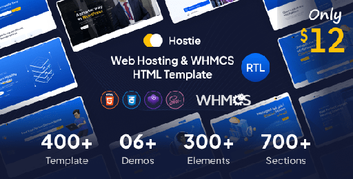 Hostie  Web Hosting &amp; WHMCS HTML Template